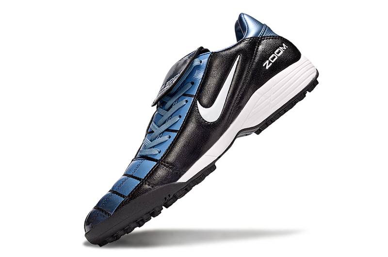 Chuteira Society Nike Air Zoom Total 90 II - Prata e Azul