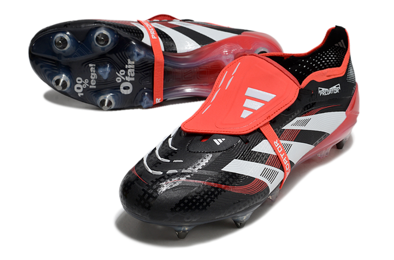 Chuteira Adidas Predator Elite Tongue SG - Vermelha