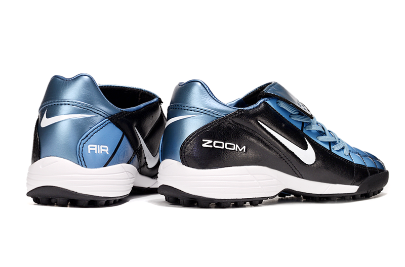 Chuteira Society Nike Air Zoom Total 90 II - Prata e Azul