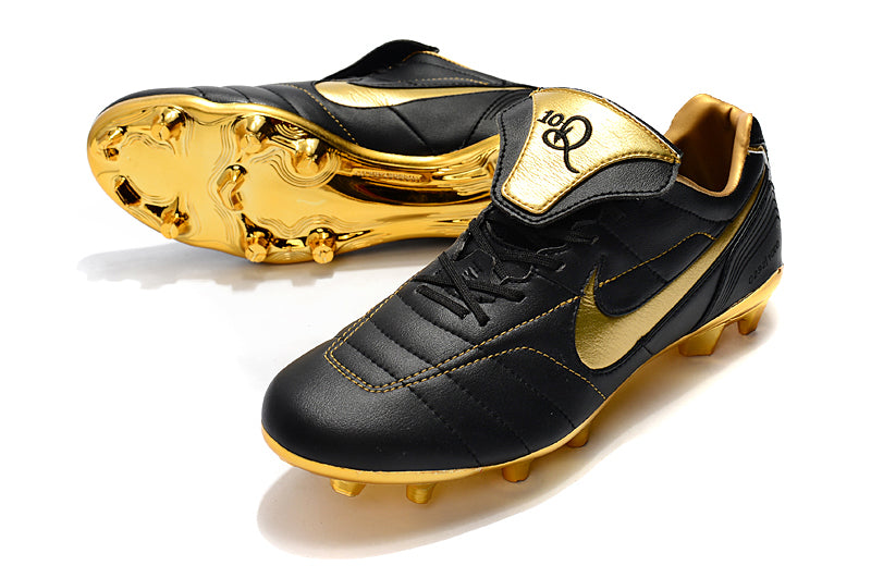 Chuteira Nike Tiempo Legend R10 Elite Edição Especial - Dourada