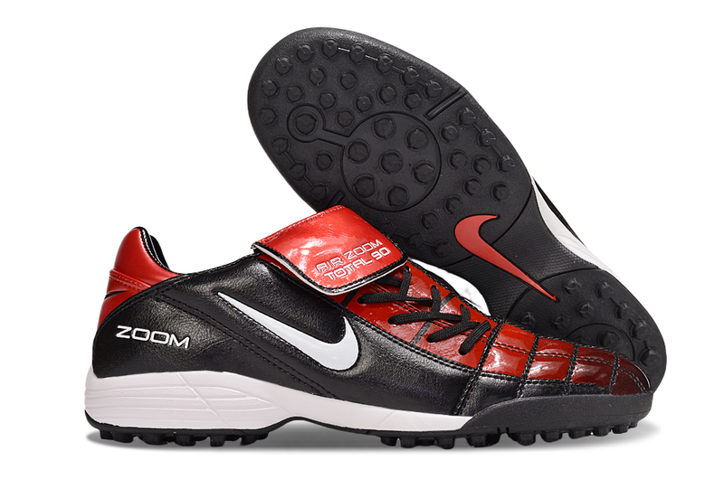Chuteira Society Nike Air Zoom Total 90 II - Prata e Azul