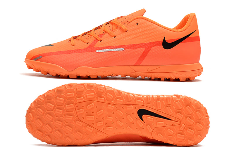 Chuteira Nike Phantom GT2 Club Branca e Laranja