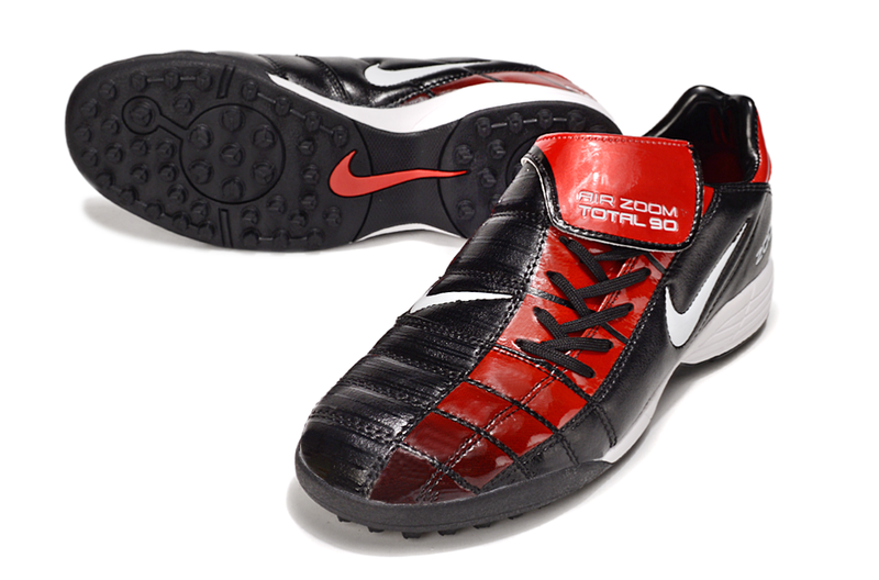 Chuteira Society Nike Air Zoom Total 90 II - Prata e Azul