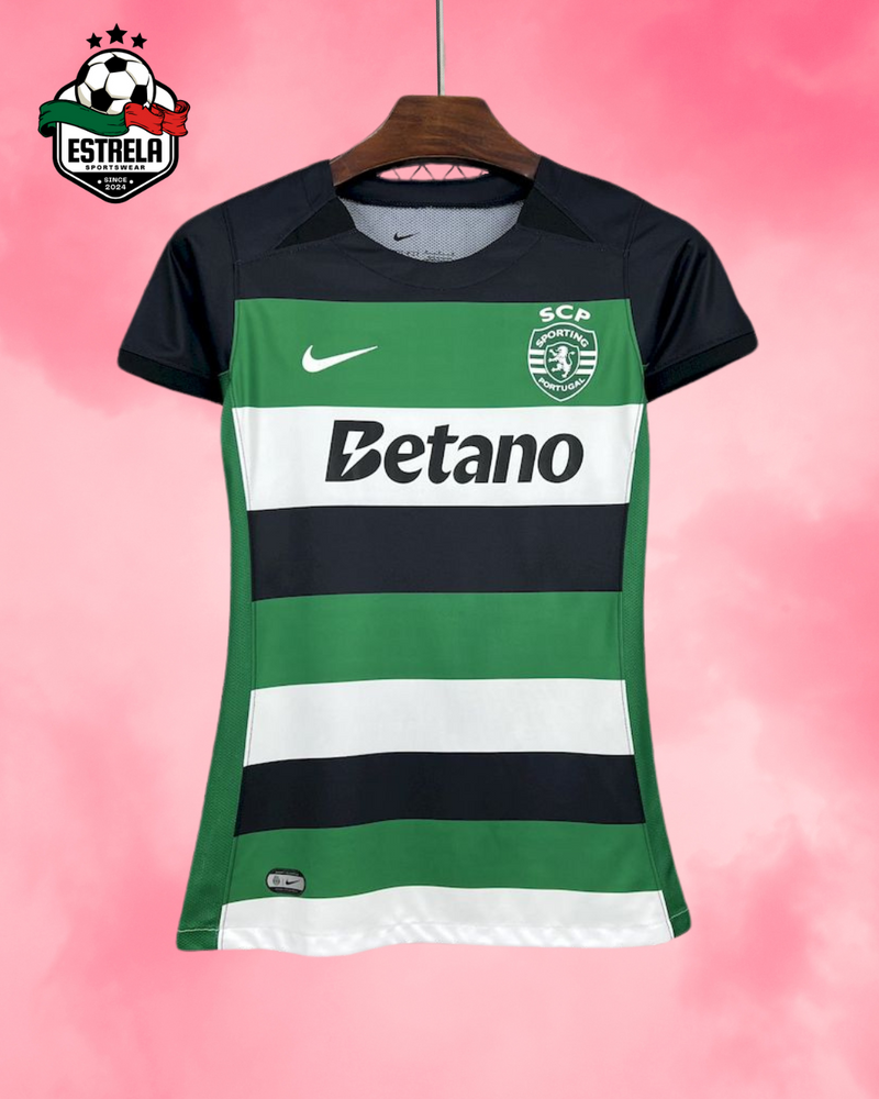 Camisola Feminina Sporting Home 2024
