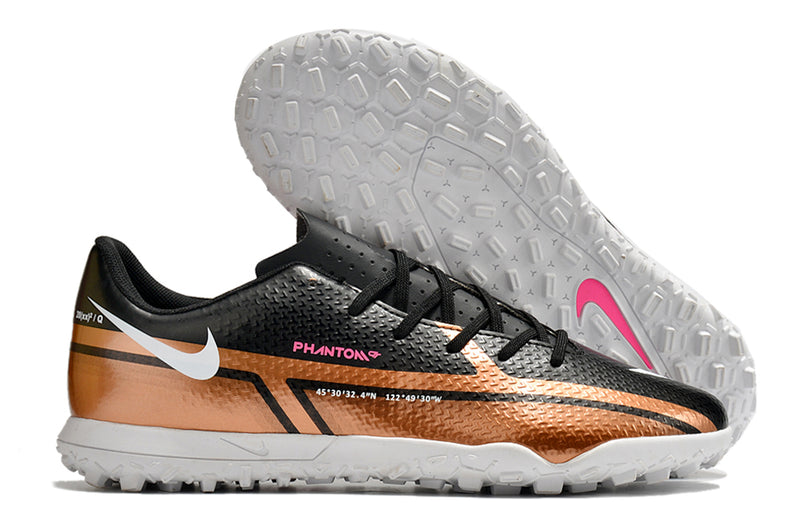 Chuteira Nike Phantom GT2 Club Branca e Laranja