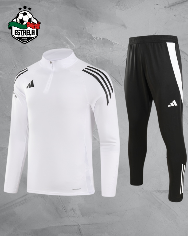 Fato de Treino Adidas Branco e Preto