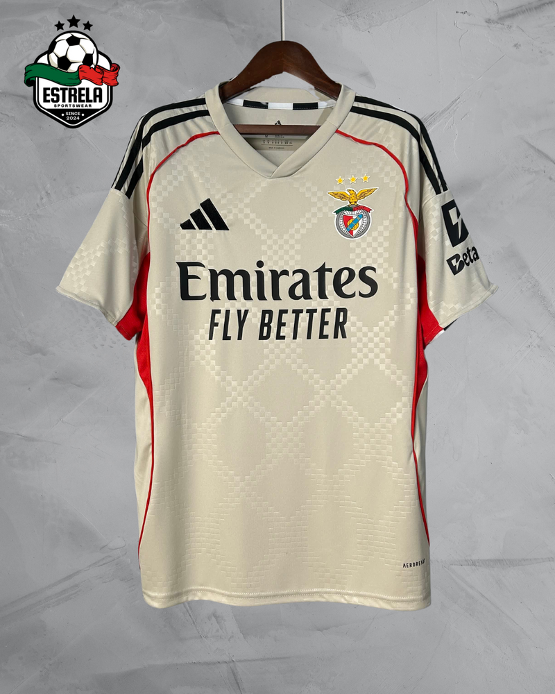 Camisola Benfica Alternativa Bege 25/26