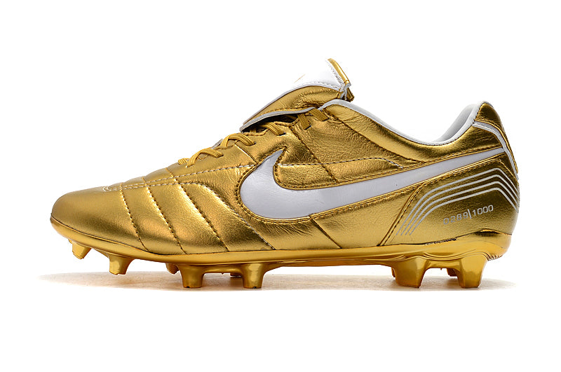 Chuteira Nike Tiempo Legend R10 Elite Edição Especial - Dourada