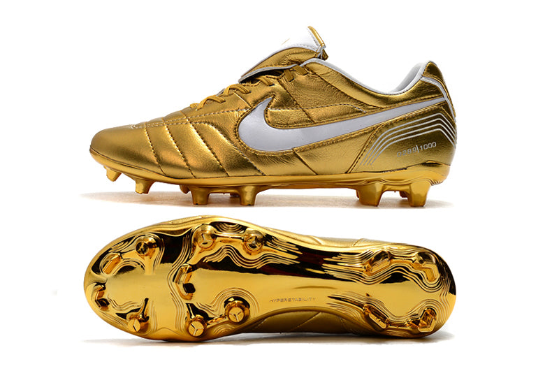 Chuteira Nike Tiempo Legend R10 Elite Edição Especial - Dourada