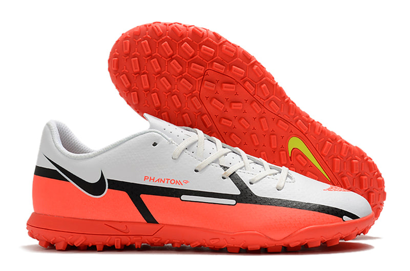 Chuteira Nike Phantom GT2 Club Branca e Laranja