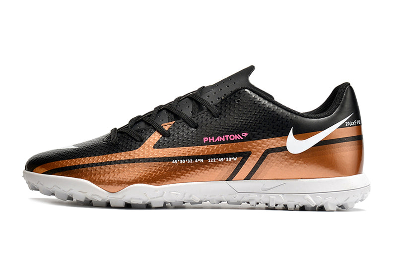 Chuteira Nike Phantom GT2 Club Branca e Laranja