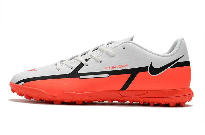 Chuteira Nike Phantom GT2 Club Branca e Laranja