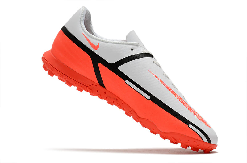 Chuteira Nike Phantom GT2 Club Branca e Laranja