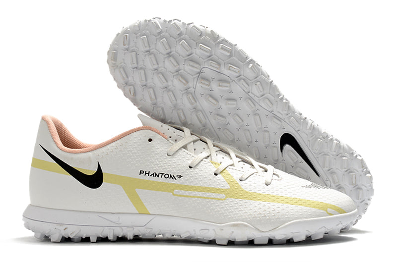 Chuteira Nike Phantom GT2 Club Branca e Laranja