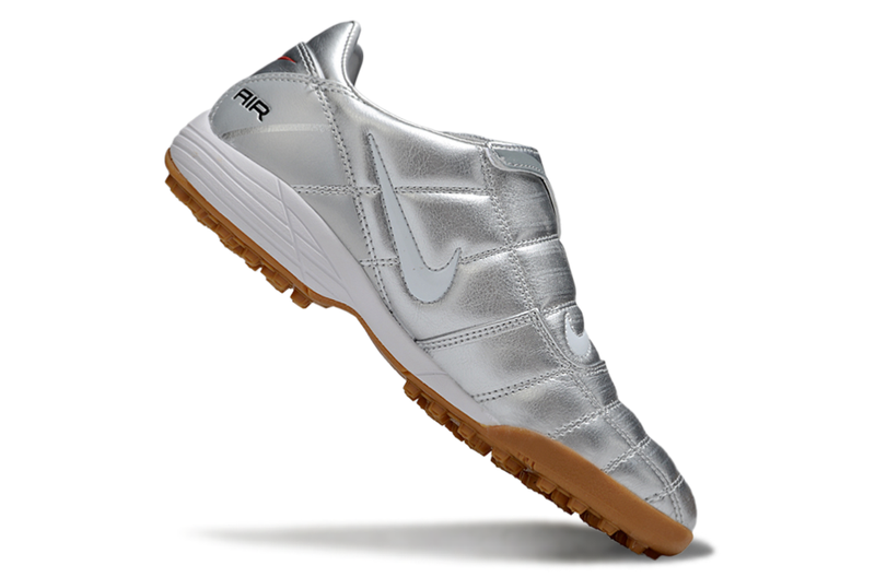 Chuteira Society Nike Air Zoom Total 90 II - Prata e Azul