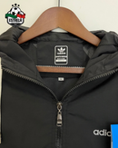 Corta-Vento Adidas Preto, Branco e Cinza