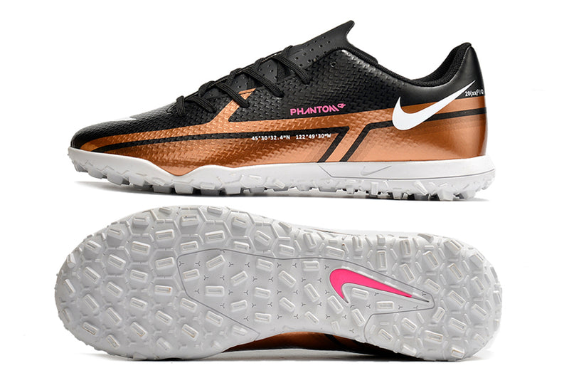 Chuteira Nike Phantom GT2 Club Branca e Laranja