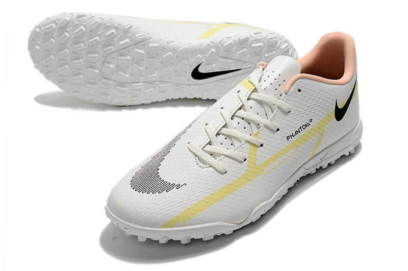 Chuteira Nike Phantom GT2 Club Branca e Laranja