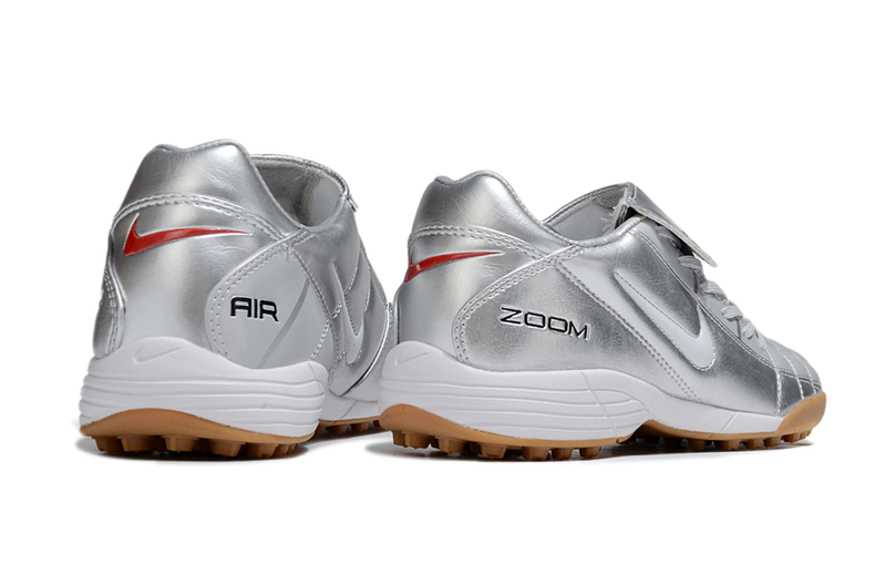 Chuteira Society Nike Air Zoom Total 90 II - Prata e Azul