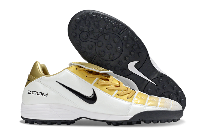 Chuteira Society Nike Air Zoom Total 90 II - Prata e Azul
