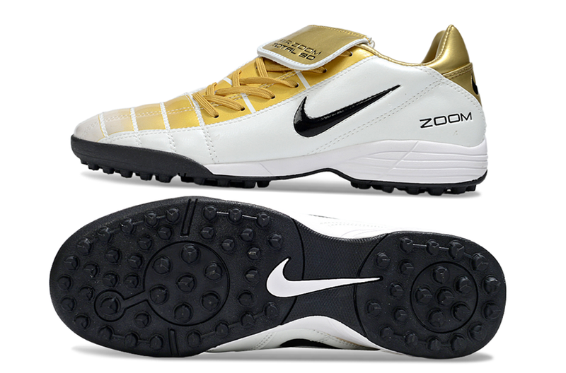 Chuteira Society Nike Air Zoom Total 90 II - Prata e Azul