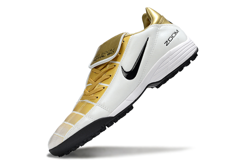 Chuteira Society Nike Air Zoom Total 90 II - Prata e Azul
