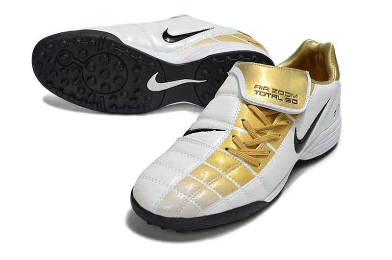 Chuteira Society Nike Air Zoom Total 90 II - Prata e Azul