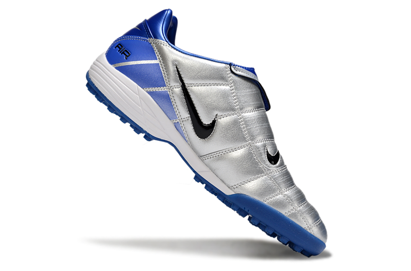 Chuteira Society Nike Air Zoom Total 90 II - Prata e Azul