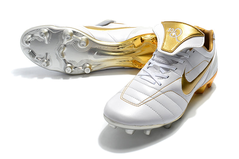Chuteira Nike Tiempo Legend R10 Elite Edição Especial - Dourada