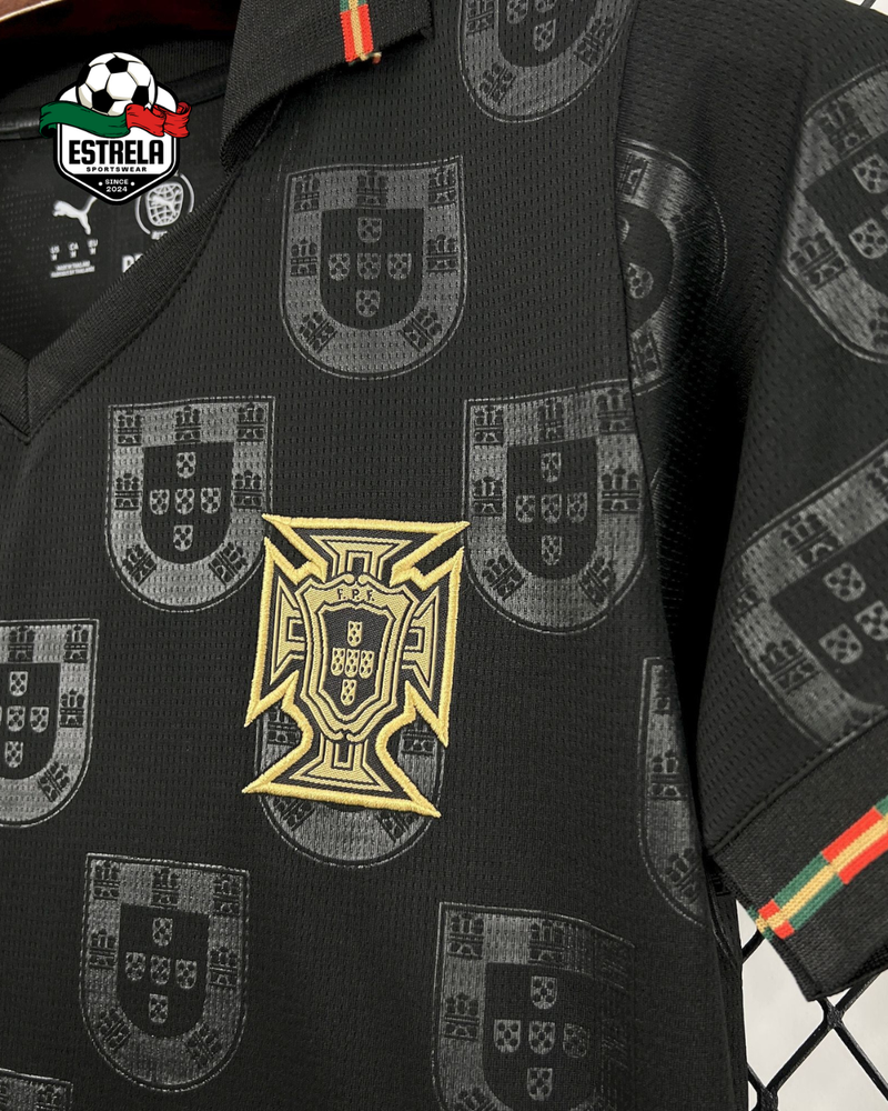 Camisola Feminina Portugal Pantera Negra