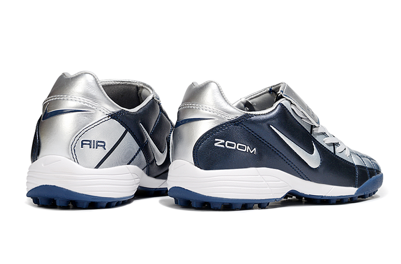 Chuteira Society Nike Air Zoom Total 90 II - Prata e Azul