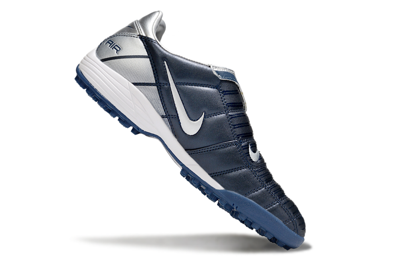 Chuteira Society Nike Air Zoom Total 90 II - Prata e Azul