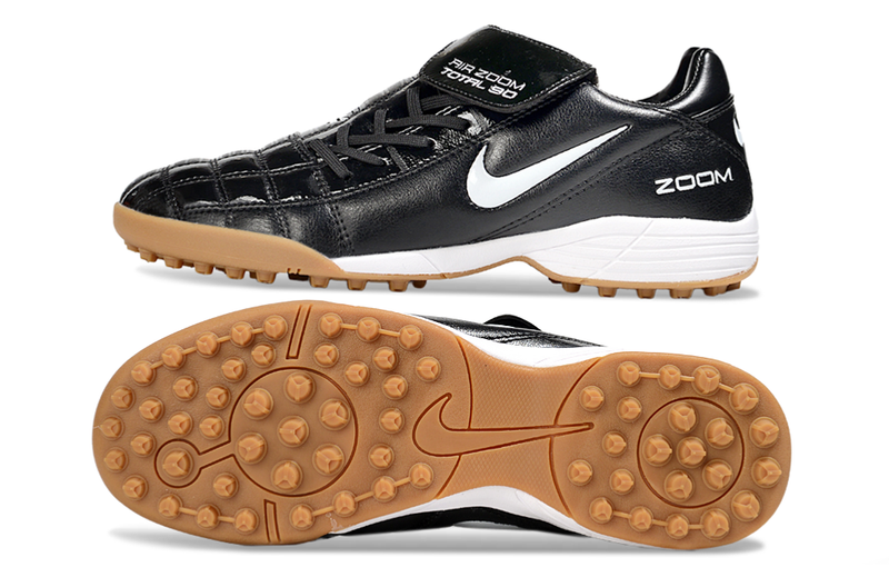 Chuteira Society Nike Air Zoom Total 90 II - Prata e Azul