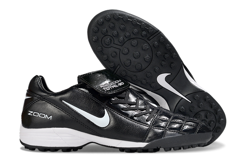 Chuteira Society Nike Air Zoom Total 90 II - Prata e Azul