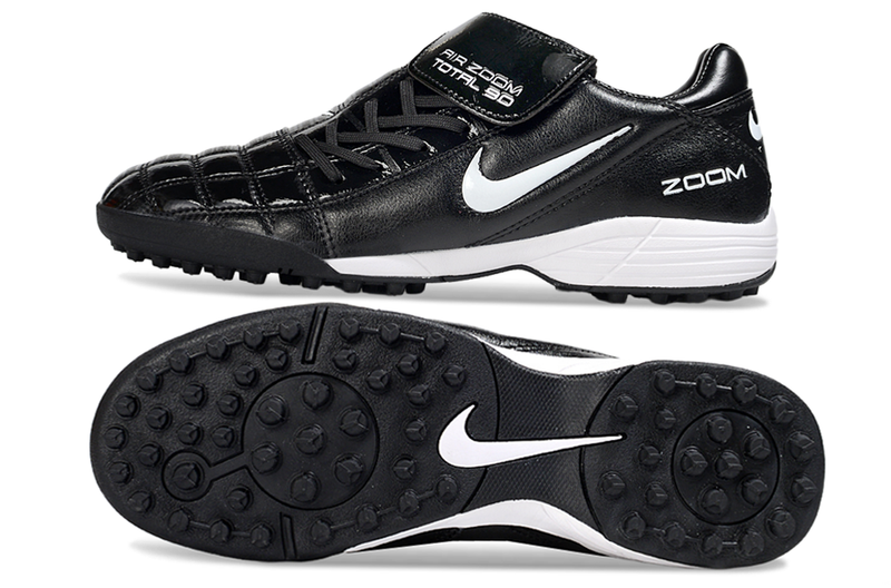 Chuteira Society Nike Air Zoom Total 90 II - Prata e Azul
