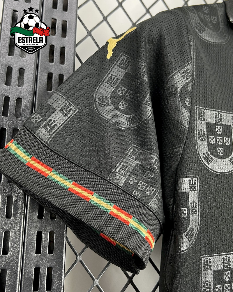 Camisola Feminina Portugal Pantera Negra