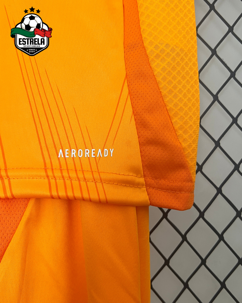 Kit Infantil Real Madrid Laranja 24/25