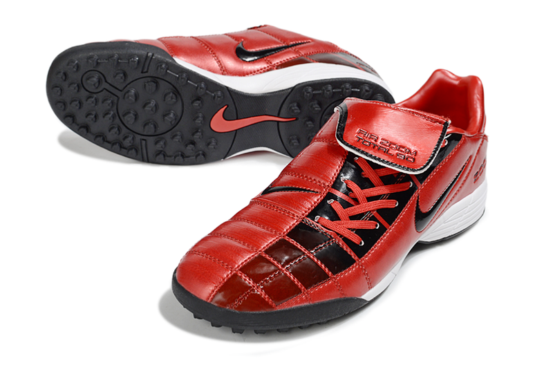 Chuteira Society Nike Air Zoom Total 90 II - Prata e Azul