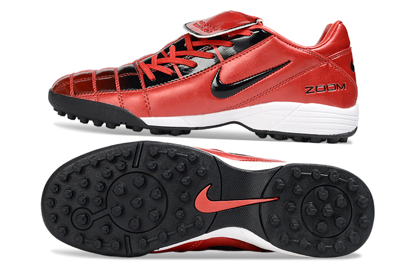 Chuteira Society Nike Air Zoom Total 90 II - Prata e Azul