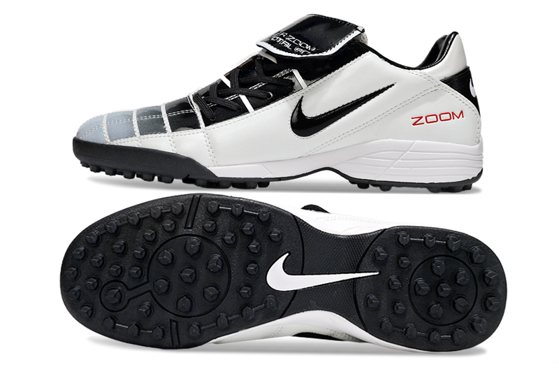 Chuteira Society Nike Air Zoom Total 90 II - Prata e Azul