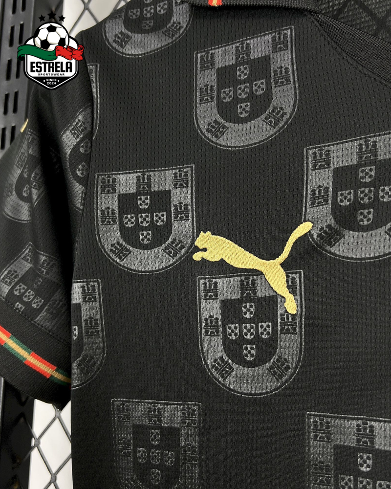 Camisola Feminina Portugal Pantera Negra