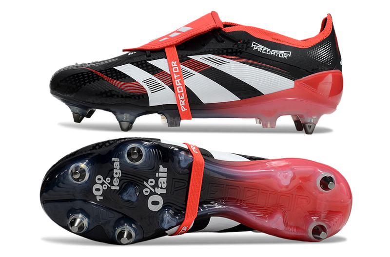 Chuteira Adidas Predator Elite Tongue SG - Vermelha