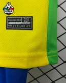 Kit Infantil Brasil Home 2025 - Modelo Futebol Feminino