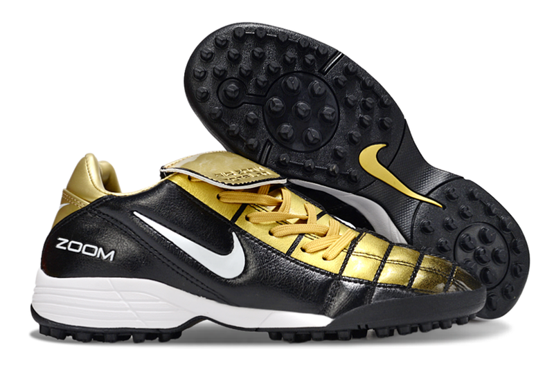 Chuteira Society Nike Air Zoom Total 90 II - Prata e Azul