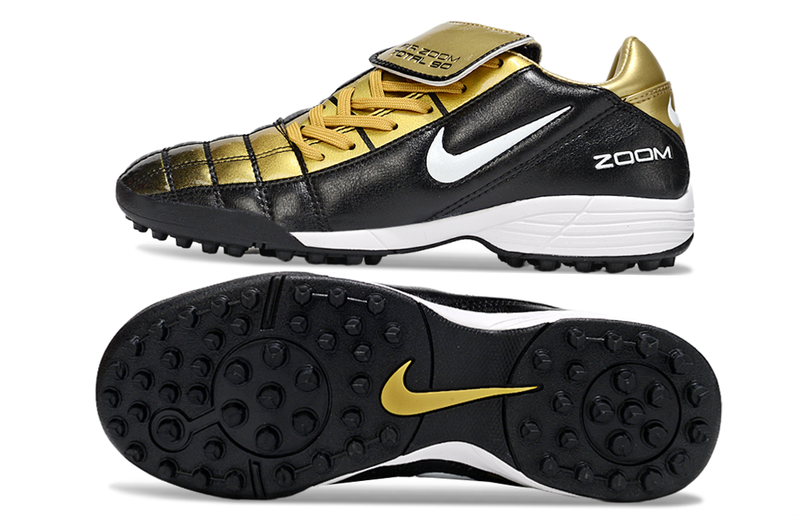 Chuteira Society Nike Air Zoom Total 90 II - Prata e Azul