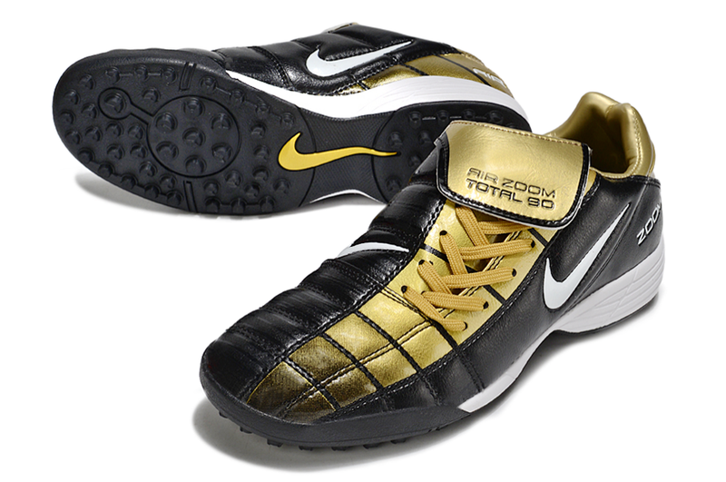 Chuteira Society Nike Air Zoom Total 90 II - Prata e Azul