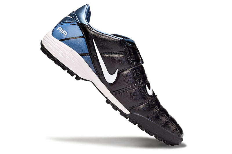 Chuteira Society Nike Air Zoom Total 90 II - Prata e Azul