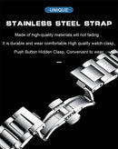 Relógio masculino de luxo POEDAGAR, resistente à água até 50 ATM, com data luminosa, em aço inoxidável, formato quadrado e mecanismo de quartzo.