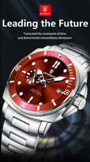 Relógio de pulso masculino POEDAGAR Fashion, cronógrafo, data, aço inoxidável, quartzo, à prova d'água, luminoso, para negócios.