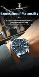 Relógio de pulso masculino POEDAGAR Original, de luxo, à prova d'água, com luz, data e dia da semana, para homens, quartzo, esportivo, com pulseira de couro.